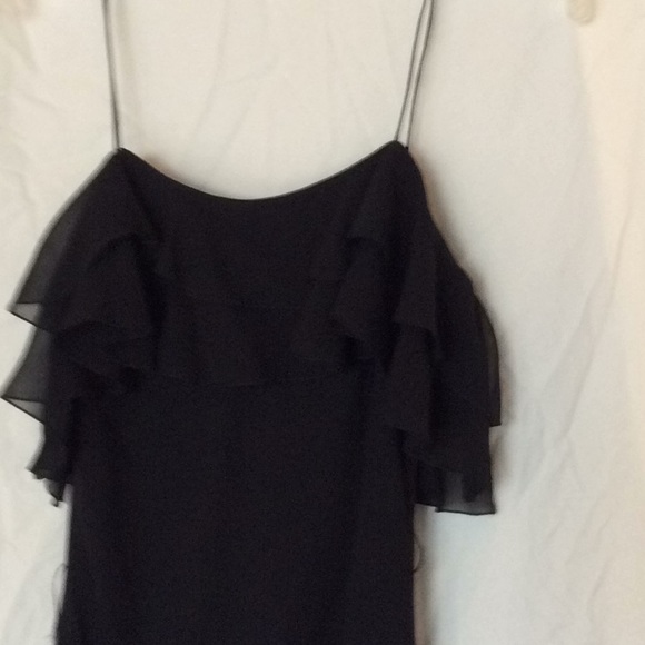 Vintage GEORGIOU Studios Silk Ruffle Dress US 8 - Picture 2 of 5